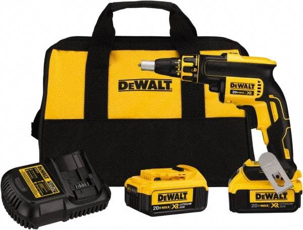 DeWALT - 20 Volt Lithium-Ion Battery Pistol Grip Cordless Screwdriver - 4,400 RPM, 266 In/Lb Torque - Strong Tooling