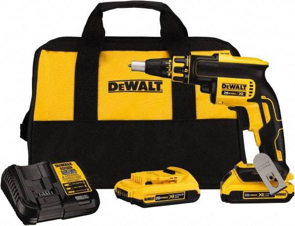 DeWALT - 20 Volt Lithium-Ion Battery Pistol Grip Cordless Screwdriver - 4,400 RPM, 266 In/Lb Torque - Strong Tooling