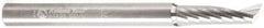 Amana Tool - 6mm Cutting Diam x 0.787" Length of Cut, 1 Flute, Upcut Spiral Router Bit - Uncoated, Right Hand Cut, Solid Carbide, 2-33/64" OAL x 1/8" Shank Diam, 20° Helix Angle - Strong Tooling