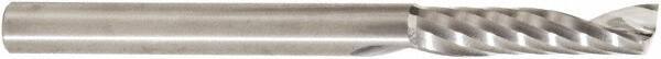 Amana Tool - 1/4" Cutting Diam x 1-1/16" Length of Cut, 1 Flute, Upcut Spiral Router Bit - Uncoated, Right Hand Cut, Solid Carbide, 3" OAL x 1/4" Shank Diam, 30° Helix Angle - Strong Tooling