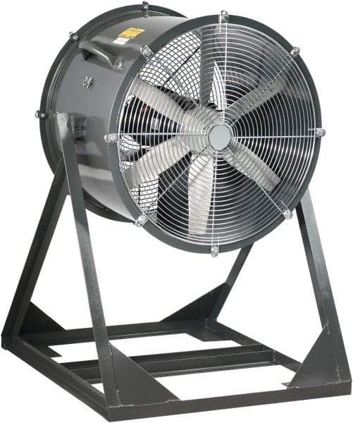 Americraft - 36" Blade, 3 hp, 20,500 CFM, Medium Floor Stand Industrial Circulation Fan - Floor Stand, 230/460 Volts, 1 Speed - Strong Tooling