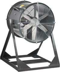 Americraft - 18" Blade, 1/4 hp, 3,050 CFM, Medium Floor Stand Industrial Circulation Fan - Floor Stand, 230/460 Volts, 1 Speed - Strong Tooling