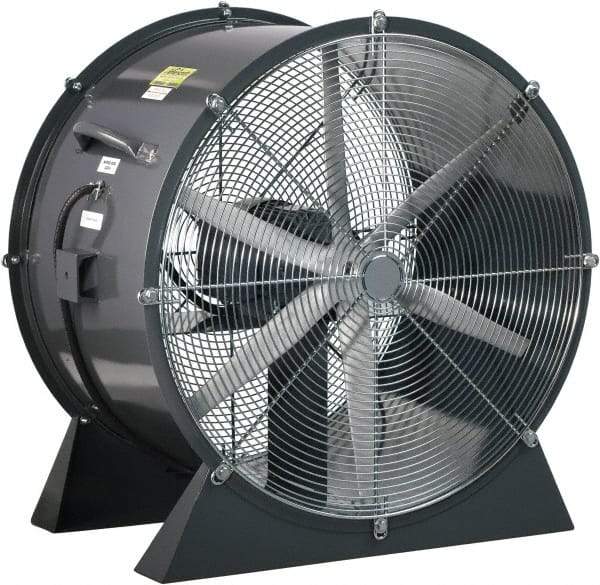 Americraft - 18" Blade, 1/4 hp, 3,050 CFM, Low Floor Stand Industrial Circulation Fan - Floor Stand, 115/230 Volts, 1 Speed - Strong Tooling