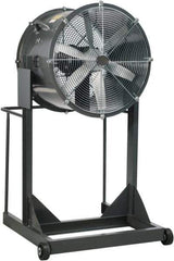 Americraft - 18" Blade, 1/4 hp, 3,050 CFM, High Floor Stand Industrial Circulation Fan - Floor Stand, 230/460 Volts, 1 Speed - Strong Tooling