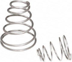 Associated Spring Raymond - 24.77mm OD, 1.4mm Wire, 25.4mm Free Length, Cone Spring - 10.79 Lb Spring Rating, 42.75 N Max Work Load, Stainless Steel - Strong Tooling