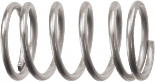 Associated Spring Raymond - 9.14mm OD, 1.14mm Wire, 2-1/4" Free Length, Compression Spring - 9.8 Lb Spring Rating, 33.58 N Max Work Load, Stainless Steel - Strong Tooling