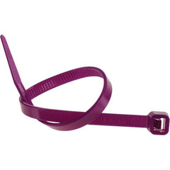 Value Collection - 8" Long Purple Nylon Standard Cable Tie - 50 Lb Tensile Strength, 54mm Max Bundle Diam - Strong Tooling