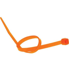 Value Collection - 8" Long Orange Nylon Standard Cable Tie - 50 Lb Tensile Strength, 54mm Max Bundle Diam - Strong Tooling