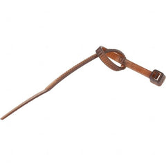 Value Collection - 4" Long Brown Nylon Standard Cable Tie - 18 Lb Tensile Strength, 21mm Max Bundle Diam - Strong Tooling