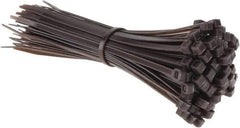 Value Collection - 8" Long Brown Nylon Standard Cable Tie - 50 Lb Tensile Strength, 54mm Max Bundle Diam - Strong Tooling