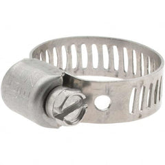 Made in USA - SAE Size 6, 7/16 to 25/32" Diam, Stainless Steel Miniature Worm Drive Clamp - 5/16" Wide - Strong Tooling