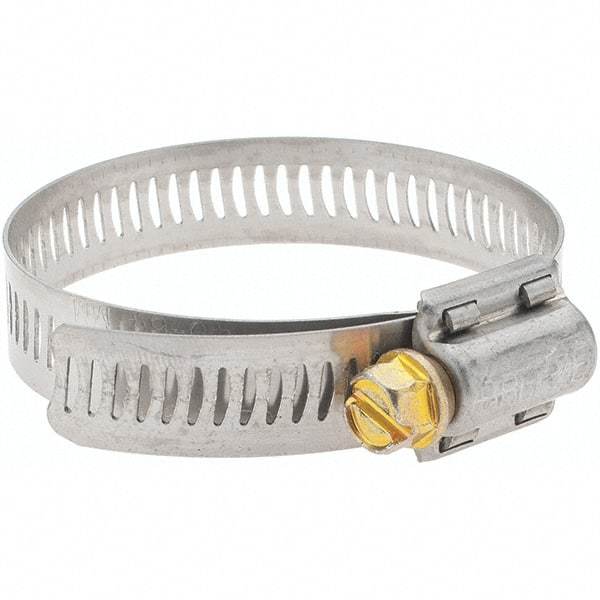 Made in USA - SAE Size 32, 1-9/16 to 2-1/2" Diam, Stainless Steel Worm Drive Clamp - Strong Tooling