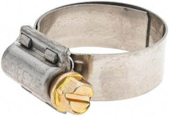 Made in USA - SAE Size 12, 11/16 to 1-1/4" Diam, Stainless Steel Protective Liner Worm Drive Clamp - Strong Tooling