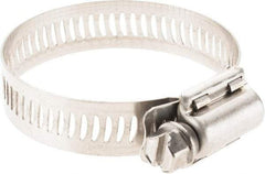 Made in USA - SAE Size 24, 1-1/16 to 2" Diam, Stainless Steel Worm Drive Clamp - Strong Tooling