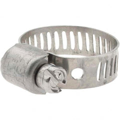 Made in USA - SAE Size 6, 7/16 to 25/32" Diam, Stainless Steel Miniature Worm Drive Clamp - 5/16" Wide - Strong Tooling