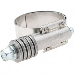 Made in USA - 1 to 1-3/4" Diam, Stainless Steel Auto-Adjustable Worm Drive Clamp - 5/6" Wide - Strong Tooling