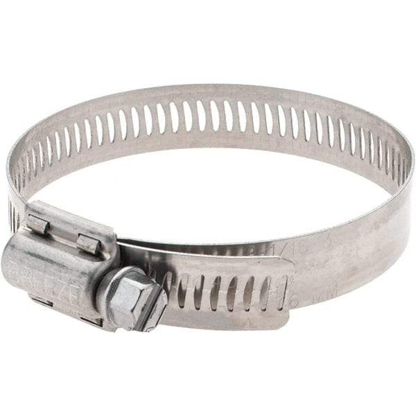 Made in USA - SAE Size 40, 2-1/16 to 3" Diam, Stainless Steel Worm Drive Clamp - Strong Tooling