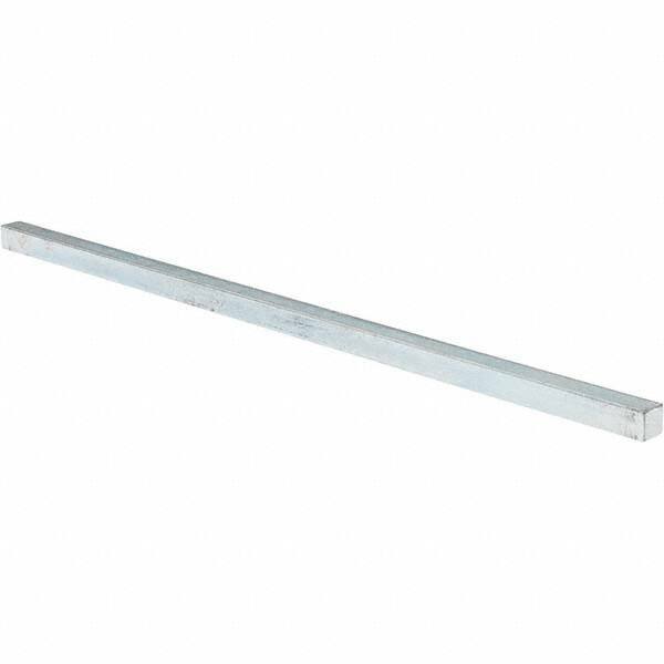 Value Collection - 12" Long x 3/8" High x 3/8" Wide, Zinc-Plated Oversized Key Stock - Cold Drawn Steel - Strong Tooling