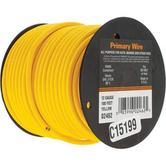 EastPenn - 12 AWG, 100' OAL, Hook Up Wire - Yellow Vinyl Jacket - Strong Tooling