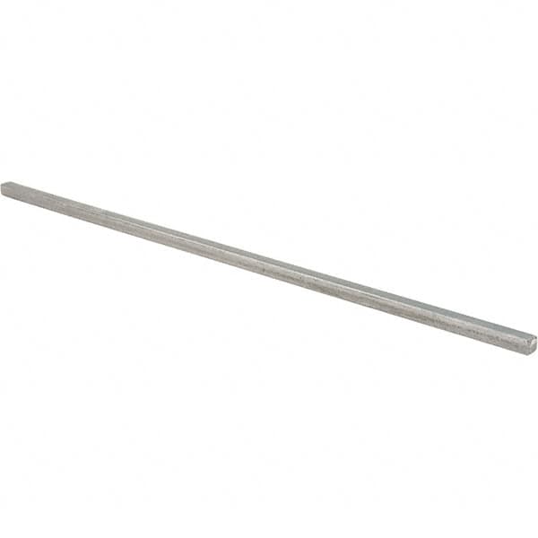 Value Collection - 12" Long x 1/4" High x 1/4" Wide, Plain Steel Undersized Key Stock - Cold Drawn Steel - Strong Tooling