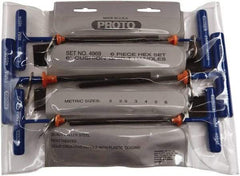 Proto - 6 Piece T-Handle Cushion Grip Tethered Hex Key Set - Hex Range 2 to 6mm - Strong Tooling