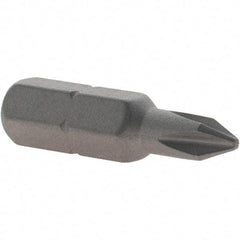 VEGA Industries - #1, Insert Phillips Screwdriver Bit - 1/4" Drive, 1" OAL - Strong Tooling