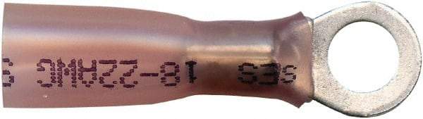 Value Collection - 22-18 AWG Partially Insulated Crimp Connection Circular Ring Terminal - #10 Stud, Copper Contact - Strong Tooling