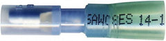 Value Collection - 16 to 14 AWG Crimp Bullet Connector - 0.157" Bullet Diam, Blue Heat Shrink & Polyolefin Insulation - Strong Tooling