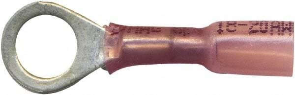 Made in USA - 20-18 AWG Partially Insulated Crimp & Solder Connection Circular Ring Terminal - 3/8" Stud, Copper Contact - Strong Tooling