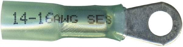 Made in USA - 16-14 AWG Partially Insulated Solder Connection Ring Terminal - #8 Stud, Copper Contact - Strong Tooling