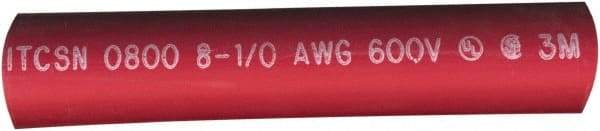 Value Collection - 6" Long, 3:1, Polyolefin Heat Shrink Electrical Tubing - Red - Strong Tooling