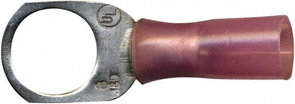 Value Collection - 8 AWG Partially Insulated Crimp Connection D Shaped Ring Terminal - 5/16" Stud, Copper Contact - Strong Tooling