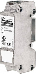 Cooper Bussmann - 1 Pole, 1 Phase, 76.91mm Long x 19mm Wide x 36.15mm Deep, Hardwired Surge Protector - DIN Rail Mount, 48 V, 34 VDC, 48 VAC Operating Voltage, 10 kA Surge Protection - Strong Tooling