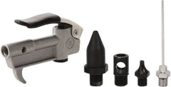 Value Collection - 5 Piece Aluminum Body Air Gun Kit - 1/4 NPT Inlet, 150 Max psi, Aluminum Hose - Strong Tooling