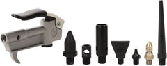 Value Collection - 8 Piece Aluminum Body Air Gun Kit - 1/4 NPT Inlet, 150 Max psi, Aluminum Hose - Strong Tooling