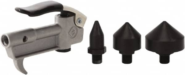 Value Collection - 4 Piece Aluminum Body Air Gun Kit - 1/4 NPT Inlet, 150 Max psi, Aluminum Hose - Strong Tooling