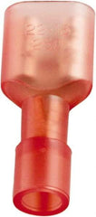 Value Collection - 22 to 16 AWG, Nylon, Fully Insulated, Female Wire Disconnect - 1/4" Wide Tab, Red - Strong Tooling