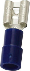 Value Collection - 16 to 14 AWG, PC, Partially Insulated, Female Wire Disconnect - 1/4" Wide Tab, Blue, cUL Listed, RoHS Compliant, UL Listed - Strong Tooling