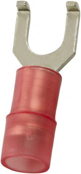 Value Collection - #10 Stud, 22 to 16 AWG Compatible, Partially Insulated, Crimp Connection, Flanged Fork Terminal - Strong Tooling