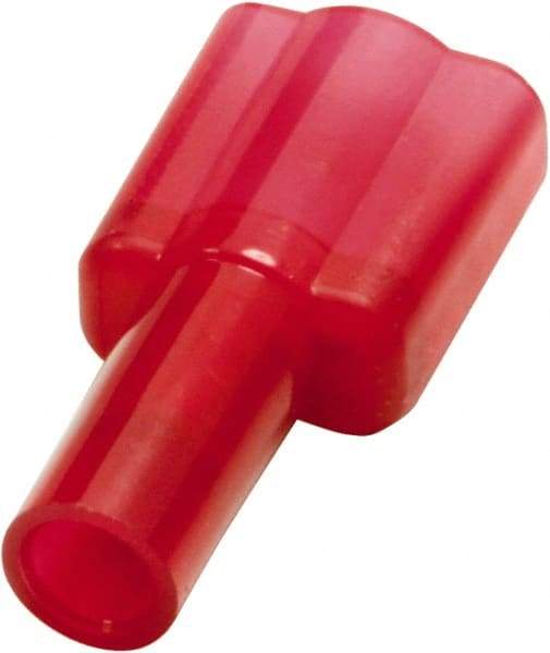 Value Collection - 22 to 16 AWG, Nylon, Fully Insulated, Male Wire Disconnect - 1/4" Wide Tab, Red - Strong Tooling