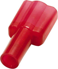 Value Collection - 22 to 16 AWG, Nylon, Fully Insulated, Male Wire Disconnect - 1/4" Wide Tab, Red - Strong Tooling