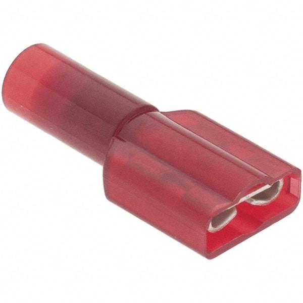 Value Collection - 22 to 18 AWG, Nylon, Fully Insulated, Female Wire Disconnect - 1/4" Wide Tab - Strong Tooling