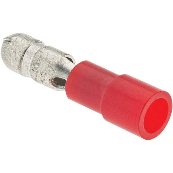 Value Collection - 22 to 16 AWG Bullet Connector - 0.177" Bullet Diam, Red PMMA Polymethyl methacrylate Insulation - Strong Tooling