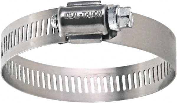 IDEAL TRIDON - SAE Size 16, 11/16 to 1-1/2" Diam, Stainless Steel Worm Drive Clamp - 9/16" Wide, Material Grade 200, Series 50 - Strong Tooling