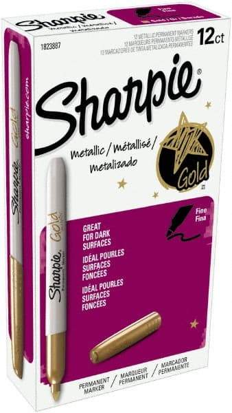 Sharpie - Metallic Gold Permanent Marker - Fine Tip, AP Nontoxic Ink - Strong Tooling