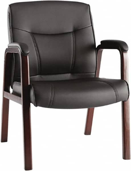 ALERA - Black Leather Guest Chair - 24-3/4" Wide x 35" High - Strong Tooling