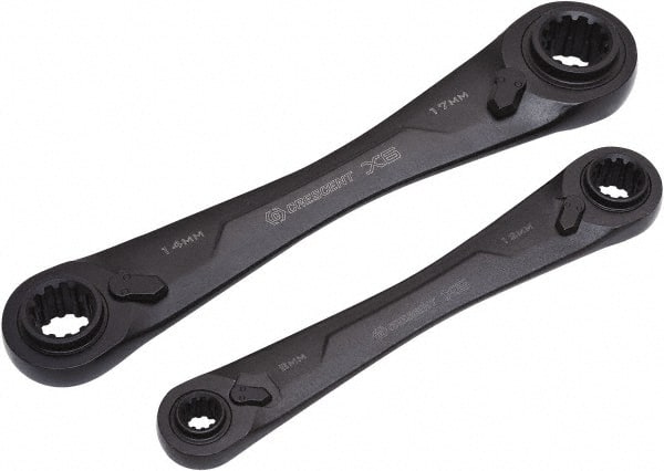 Crescent - 2 Piece, 5/16" to 3/4", 12 Point Ratcheting Box Wrench Set - Strong Tooling