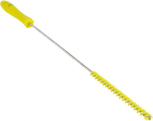 Vikan - 0.4" Diam Polyester Valve Brush - 19-5/8" OAL, 5-11/16" Head Length, Polypropylene & Stainless Steel Handle - Strong Tooling