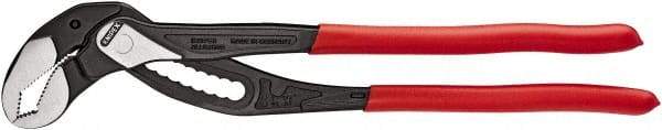 Knipex - 16" OAL, 3-1/2" Max Capacity, 11 Position Tongue & Groove Pliers - Self-Gripping V-Jaws, Plier Head, Plastic Dipped Handles - Strong Tooling