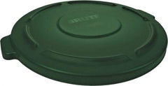 Rubbermaid - Round Lid for Use with 20 Gal Round Trash Cans - Green, Polyethylene, For Brute Trash Cans - Strong Tooling